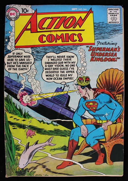 1958 Action Comics No 244 National Comics Publications Inc. 