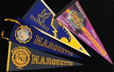 1965-2003 Marquette University Basketball Football Programs & Pennants (Lot of 13)