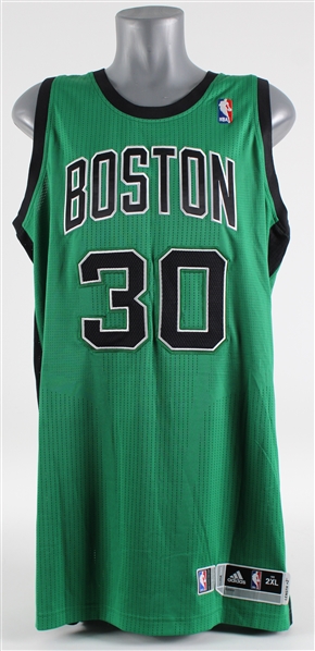 2013-14 Brandon Bass Boston Celtics Game Worn Alternate Jersey (MEARS LOA)