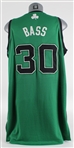 2013-14 Brandon Bass Boston Celtics Game Worn Alternate Jersey (MEARS LOA)