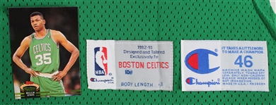1992-93 Reggie Lewis Boston Celtics Game Worn Road Jersey (MEARS A5)