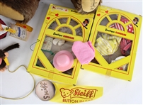 1980's Vintage Steiff Bears Teddy Bears + Monchhichi w/ Accessories - Lot of 7