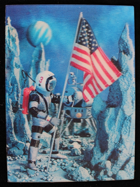1966 Memo from the Moon Hologram Postcard
