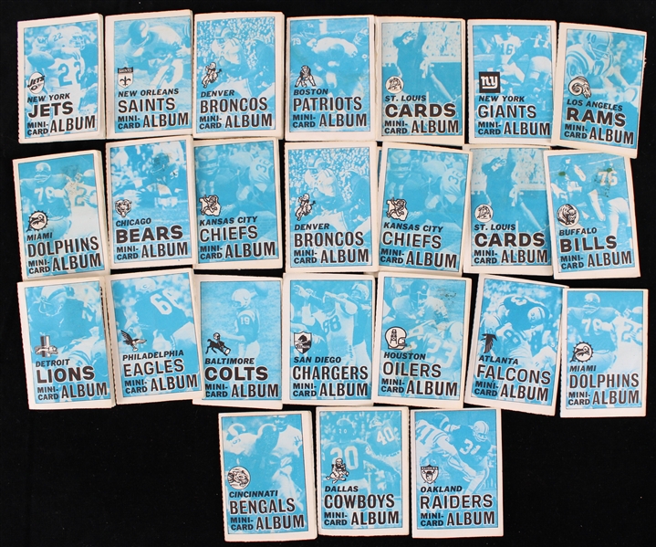 1969 Topps Football Mini Card Albums (Lot of 20+)