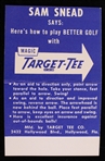 1912-2002 Sam Snead Magic Target-Tee 3x4.5 Ad 