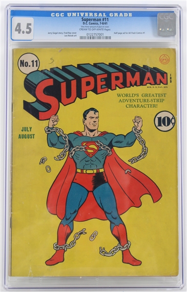 1941 Superman DC Comics #11 (CGC Slabbed 4.5)
