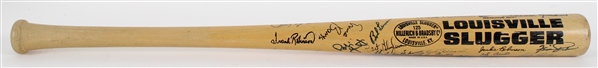 1980s Hall of Famers Multi Signed Louisville Slugger Baseball Bat w/ 30+ Signatures Including Hank Aaron, Nolan Ryan, Carl Yastrzemski, Cal Ripken Jr., Pete Rose & More (JSA)