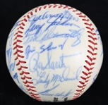1965 Chicago Cubs Team Signed ONL Giles Baseball w/ 25 Signatures Including Ernie Banks, Ron Santo, Billy Williams & More (JSA)
