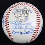 1965 Chicago Cubs Team Signed ONL Giles Baseball w/ 25 Signatures Including Ernie Banks, Ron Santo, Billy Williams & More (JSA)