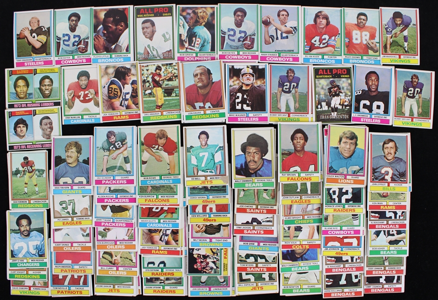 1974-75 Topps Football Trading Card Collection - Lot of 300+