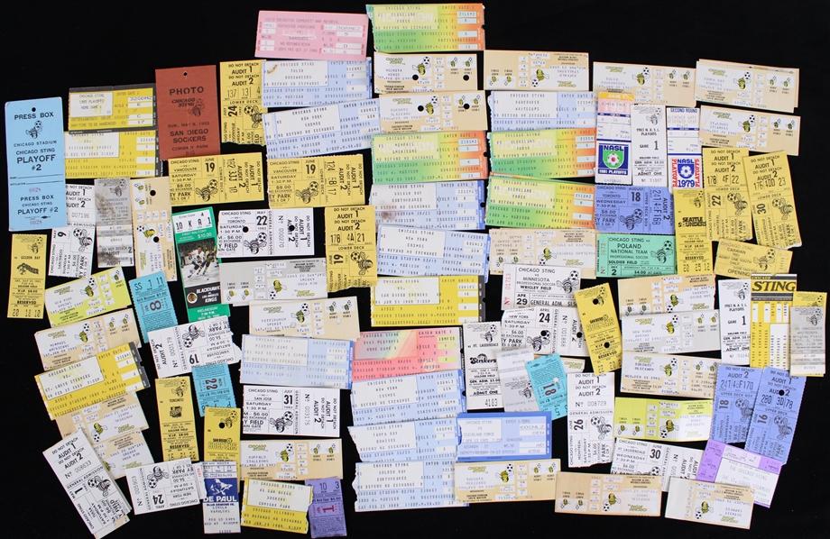 1970s-80s Chicago Sting Soccer Club Ticket Stub Collection - Lot of 125