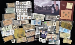 Vintage License Plates, Coins, Currency & more (Lot of 80+)