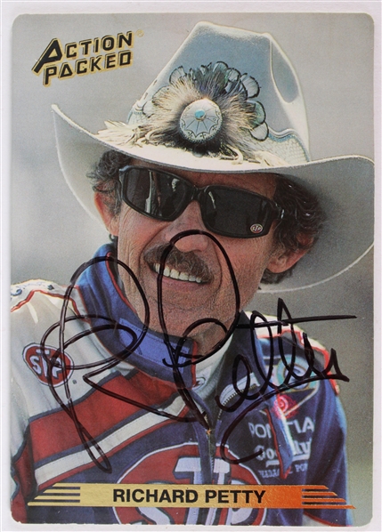 1993 Richard Petty Signed Action Packed Hi-Pro #43 Card 