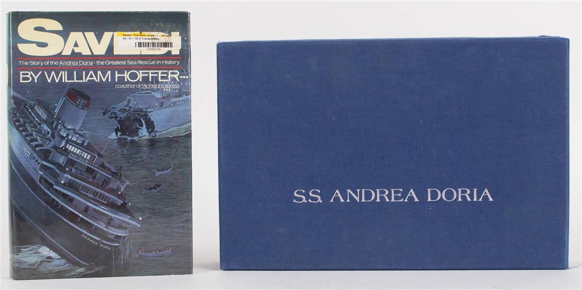 1956 S.S. Andrea Doria Wreck Salvaged Dollar Bill w/ Saved! Book 