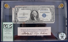1956 S.S. Andrea Doria Wreck Salvaged Dollar Bill w/ Saved! Book 