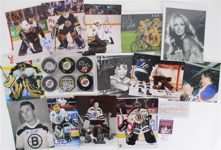 1990s-2000s Brian Grouta, Mike Dunham Signed Hockey Pucks, 8"x10" Photos & more (Lot of 17)