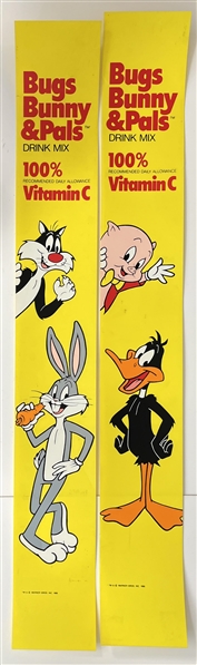 1986 Bugs Bunny & Pals Drink Vitamin C 9"x68" Ads (Lot of 2)