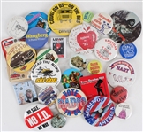 1980s-90s Pinback Button Collection (Lot of 45+)