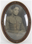 1917-1918 WW1 Military Photo w/ Oval 16"x22" Frame 