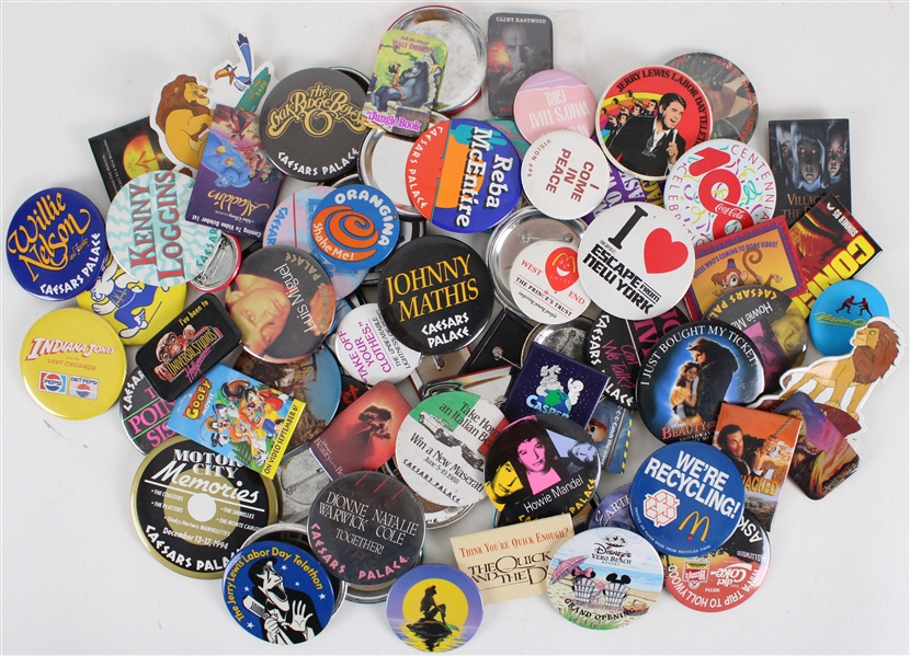 1980s-90s Pinback Button Collection (Lot of 100+)