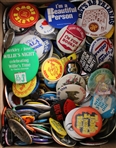 1950s-90s Pinback Button Collection (Lot of 70+)