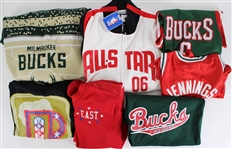 2000s Milwaukee Bucks Sweater, Retail Jerseys & more (Lot of 12)
