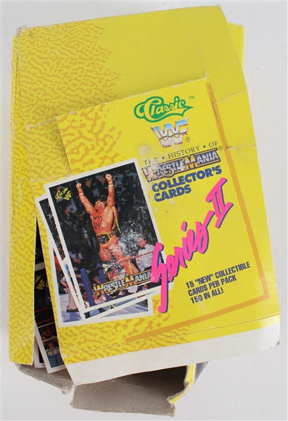 1990 Wrestle Mania Trading Cards Opened Case 