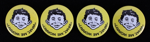 1993 Mad Magazine 1 1/4" Pinback Buttons (Lot of 4)