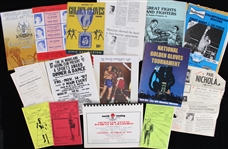 1940s-90s Championship Boxing Magazines, Flyers, Programs (Lot of 40+) 