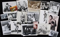 1930s-90s Boxing & Wrestling 8"x10" Photos, Press Photos, Correspondence & more (Lot of 100+)
