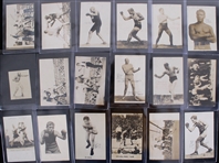 1900's-50's Boxing Postcard & Photo Collection - Lot of 49