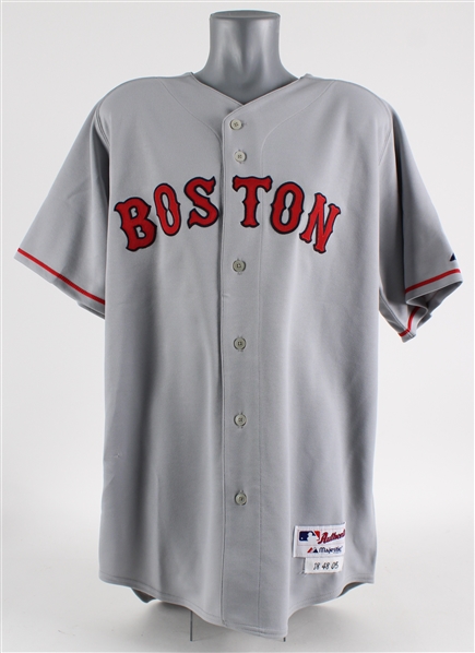 2005 Johnny Damon Boston Red Sox Game Worn Road Jersey (MEARS A5)