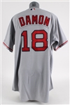 2005 Johnny Damon Boston Red Sox Game Worn Road Jersey (MEARS A5)