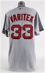 2005 Jason Varitek Boston Red Sox Game Worn Road Jersey (MEARS A5)
