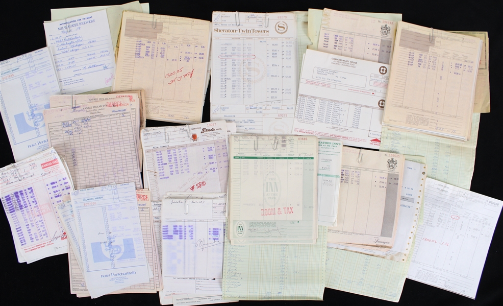 1970s-80s Milwaukee Brewers Paperwork, Receipts (Lot of 90+)