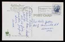 1957 Mickey Mantle's Baseball 10x15 Spinner w/ Postcard 