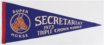 1973 Secretariat Super Horse Triple Crown Winner Full Size Pennant