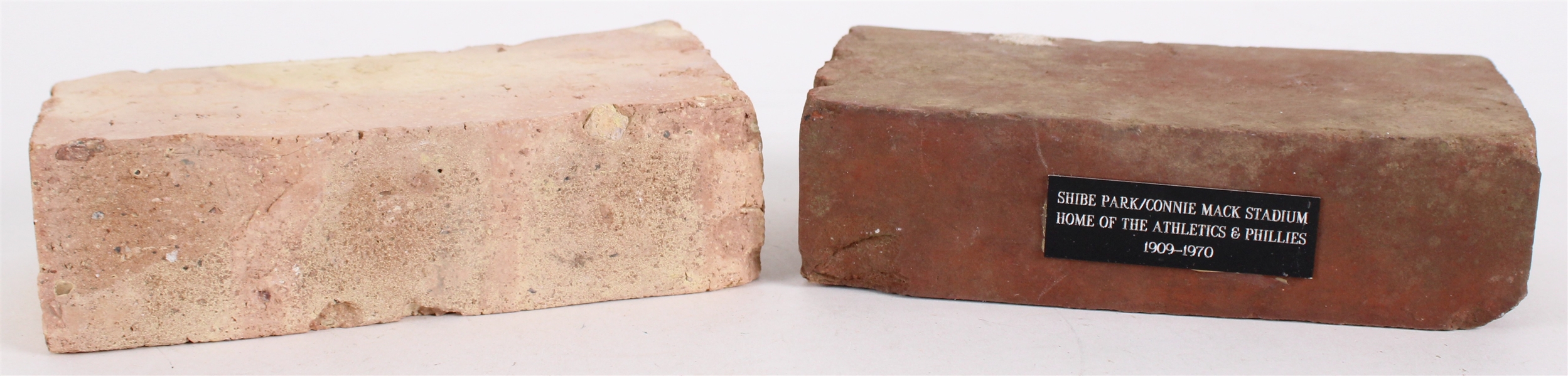 1909-1970 Shibe Park / Connie Mack Stadium Philadelphia Athletics & Comiskey Park Bricks (Lot of 2)(MEARS LOA)