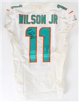 2022 Cedrick Wilson Jr. Miami Dolphins Signed Game Worn Road Jersey (MEARS LOA)