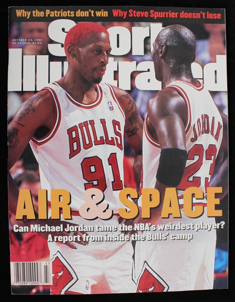 1995 Michael Jordan & Dennis Rodman "Air & Space" Sports Illustrated Magazine 