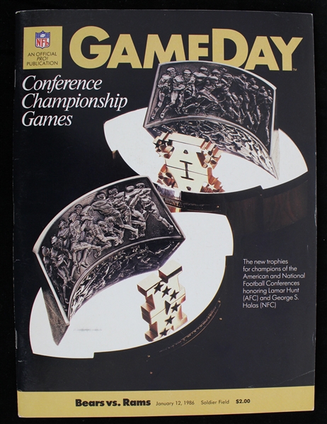 1986 Bears vs Rams Soldier Field Game Day Magazine