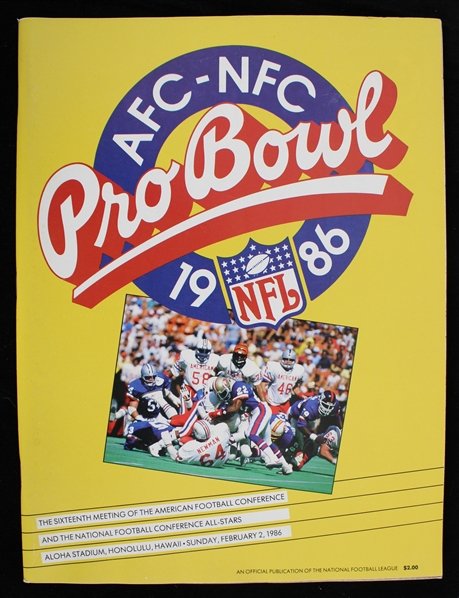 1986 NFL AFC-NFC Pro Bowl Program 