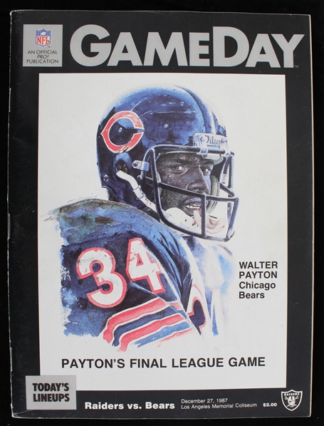 1987 Walter Paytons Final League Game Raiders vs Bears Game Day 