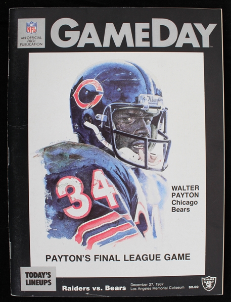 1987 Walter Paytons Final League Game Raiders vs Bears Game Day