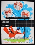1957 Busch Stadium Saint Louis All Star Game Scorecard Program 