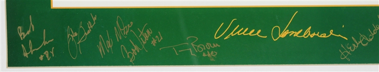 1959-67 Vince Lombardi Green Bay Packers Multi Signed 22x27 Framed Print (JSA) 