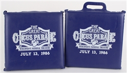 1986 The Great Circus Parade Wisconsin Seat Cushions (Lot of 2)