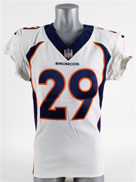 2017 Bradley Roby Denver Broncos Signed Game Worn Road Jersey (MEARS LOA)