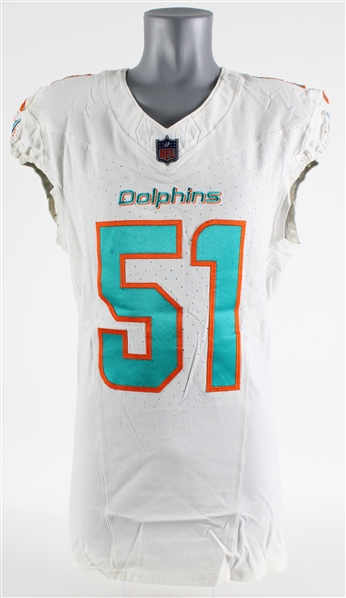 2023 David Long Miami Dolphins Signed Game Worn Road Jersey (MEARS LOA)