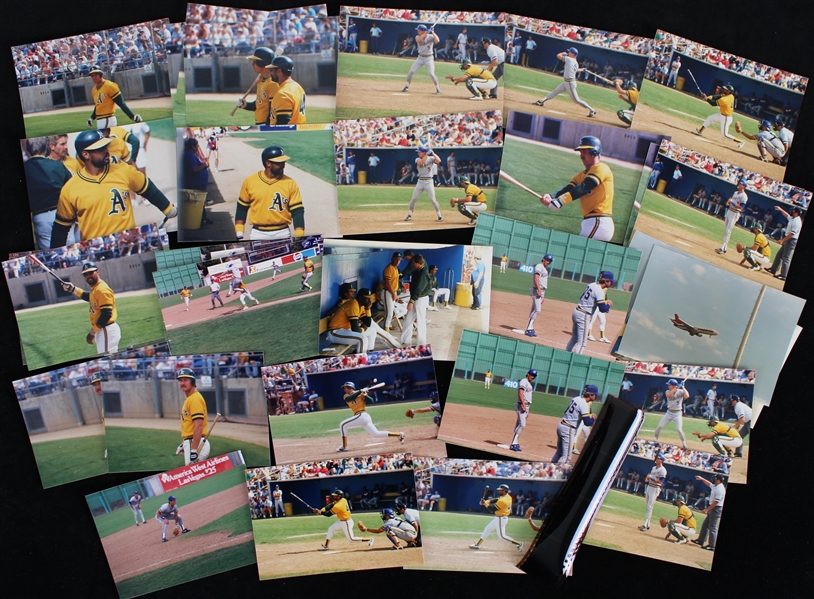 1987 BJ Surhoff, Reggie Jackson Milwaukee Brewers & Oakland As 3.5"x5" Spring Training Photos (Lot of 25) 